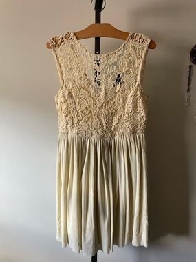Papillon Vancouver Lace Floral Crochet Dress Boho Coquette Fit & Flare Cotton
